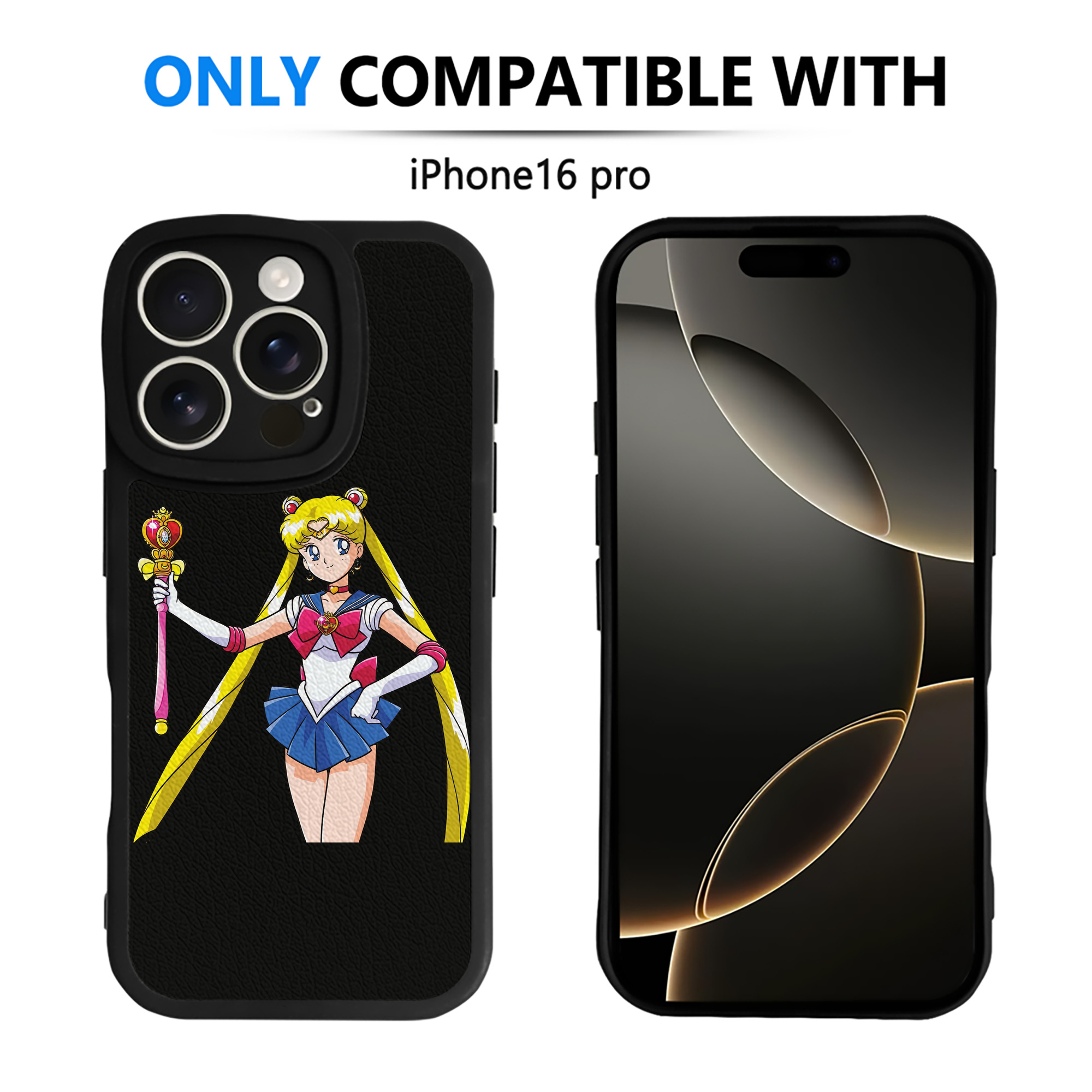 （画像用） 美少女戦士セーラームーン 月野 うさぎ つきの うさぎ Sailor Moon Tsukino Usagi 【iPhone 16シリーズ対応】シリコンスマホケース（レザー調） 材質：シリコン